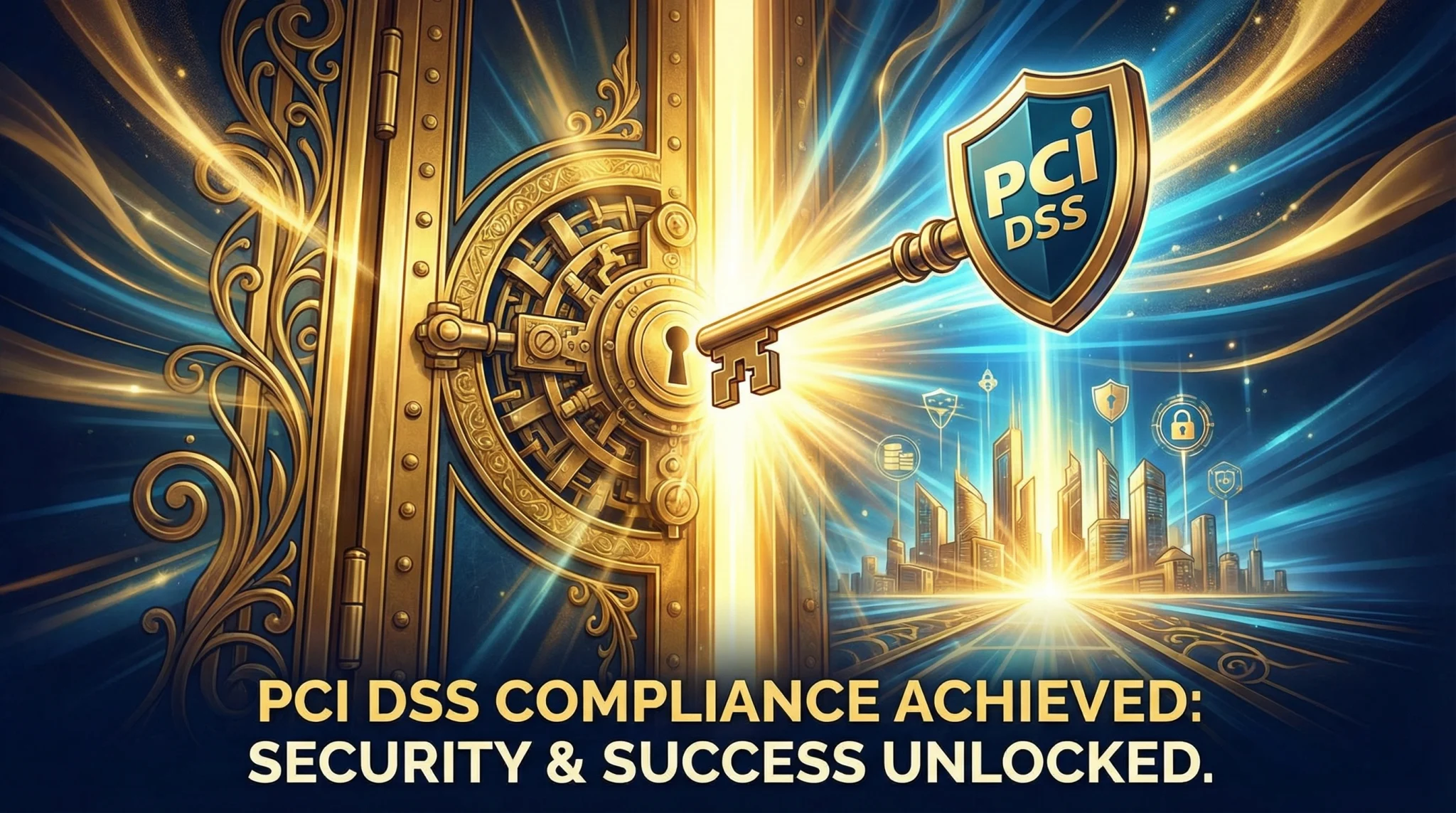 Chìa khóa PCI DSS đã mở ra cánh cửa thành công, dẫn lối đến ánh sáng rực rỡ của mục tiêu đã đạt được.